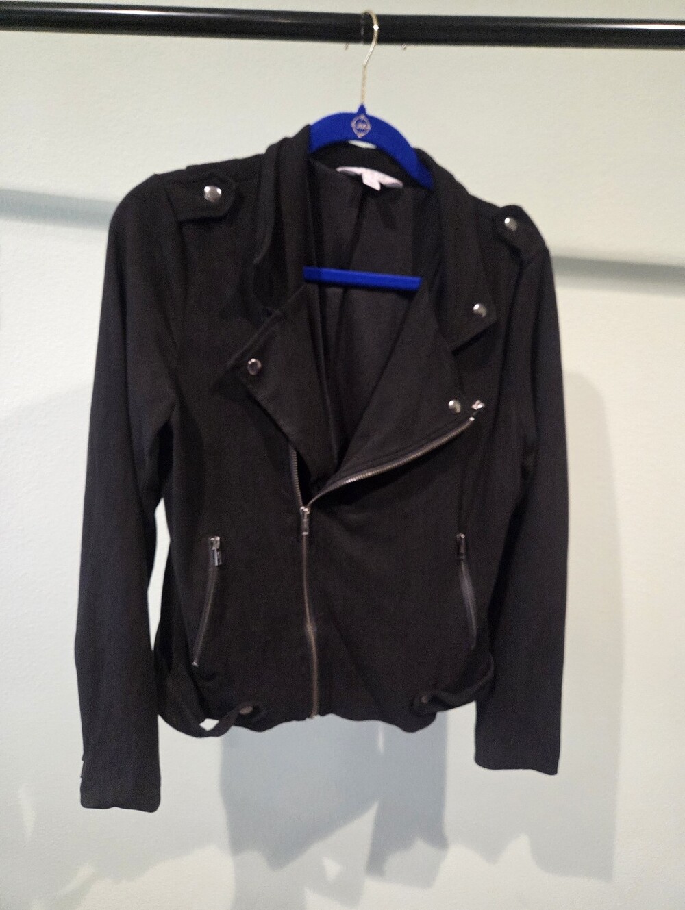 Market & Spruce Black Moto-Style Women's Jacket Size M